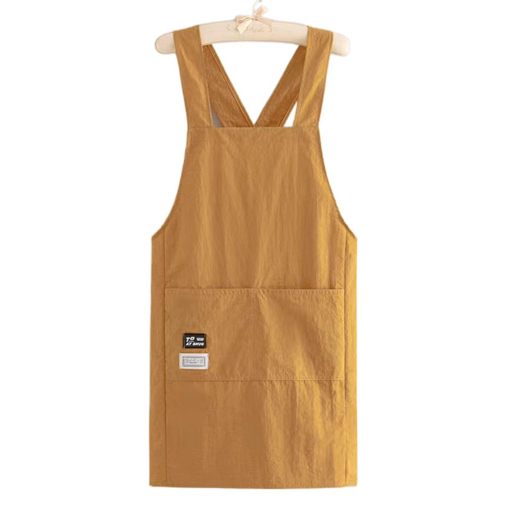 Водонепроницаемый кухонный фартук Маслостойкий Рабочая униформа шеф-повара Фартук с перекрестными лямками Женский/Мужской