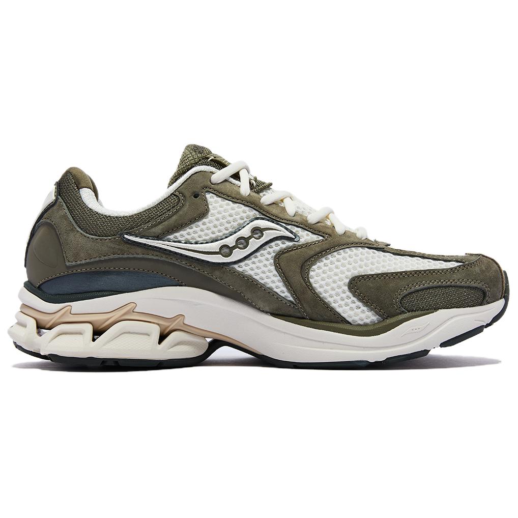 SAUCONY Grid Fusion LC Унисекс Бежевый Зеленый Ретро Беговая обувь S79093-3