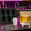 Skull Ice Mold Butt Silicone Ice Cube Mold 6-Cell BPA-Free Ice Cube Maker Dishwasher Safe Ice Mold for Whiskey Cocktails Juice