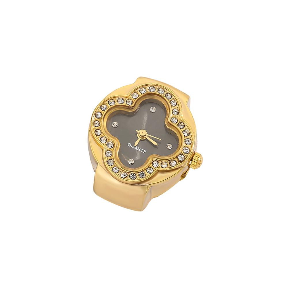 Часы-кольцо Модные квадратные часы в форме кольца Индивидуальность Креативное ретро-кольцо в стиле Электронные часы