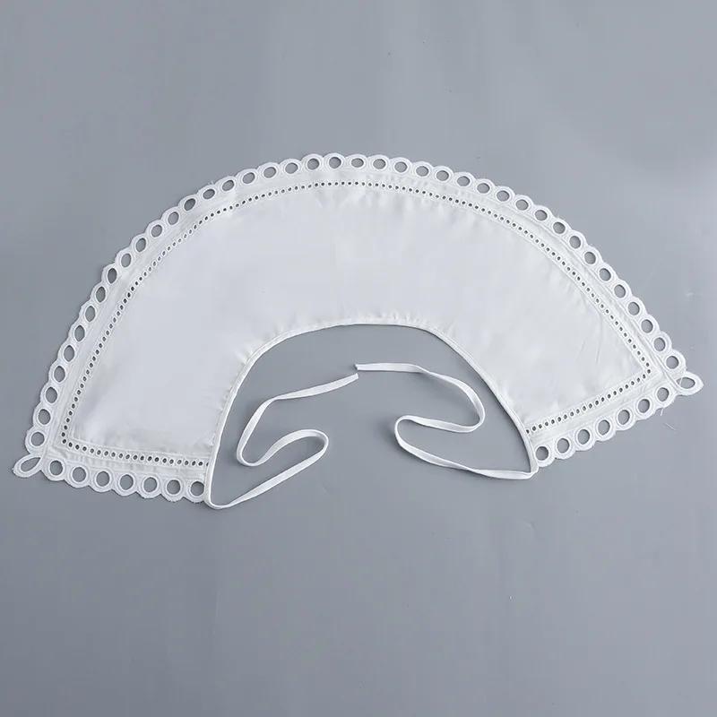 Накладной воротник с цветочной вышивкой для женщин, свитер, платье, рубашка, съемный воротник, шали, съемные банты, накидки на плечи, накидка