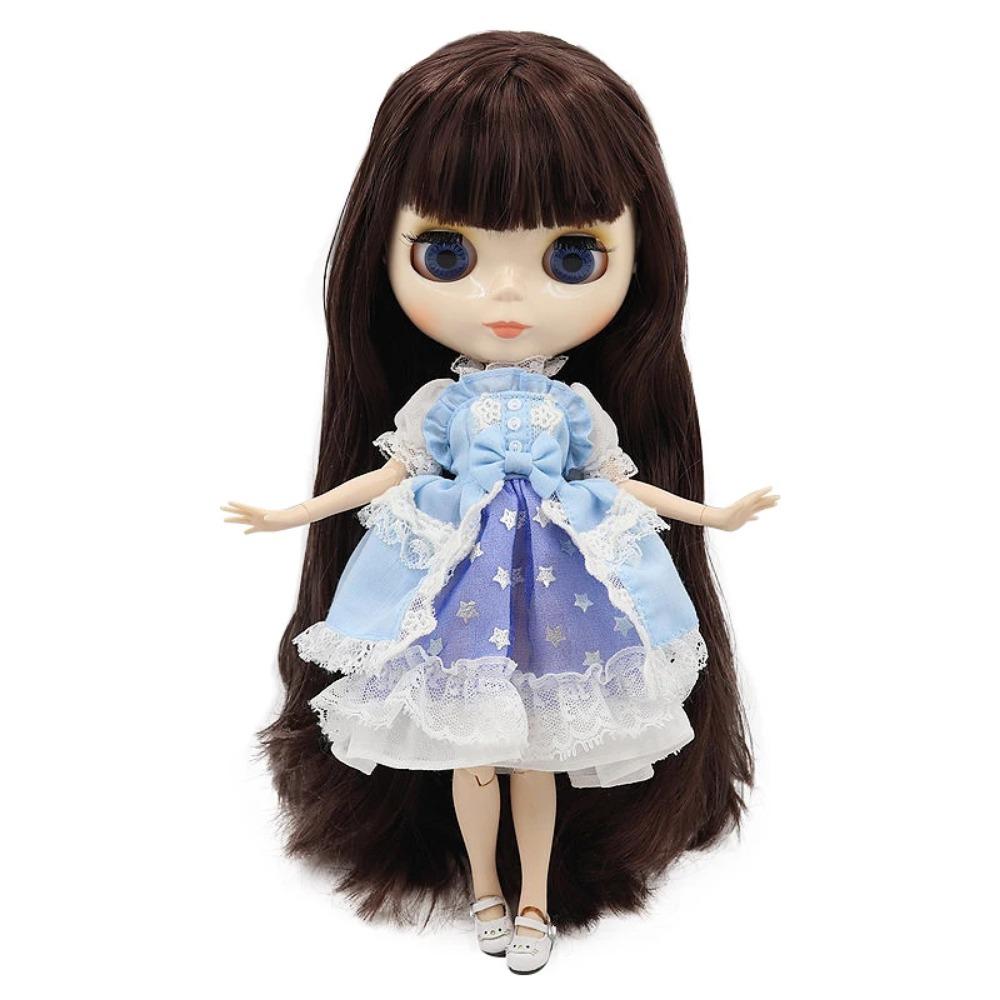 ICY DBS Blyth Doll White Skin Glossy Face Matte Face Joint Body with Hand Set A&B 1/6 Bjd Suitable Diy Makeup Special Price