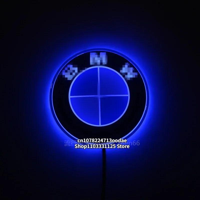 Interior Mouldings Hot 2025 82mm Car Hood Badge LED Beacon Trunk Lighting Emblem Suitable For BMW Car Modification Accessories