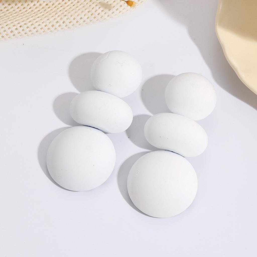 Преувеличенные атмосферные серьги, Металлические гладкие геометрические круглые серьги, Легкая роскошь и высококлассные женские серьги с темпераментом