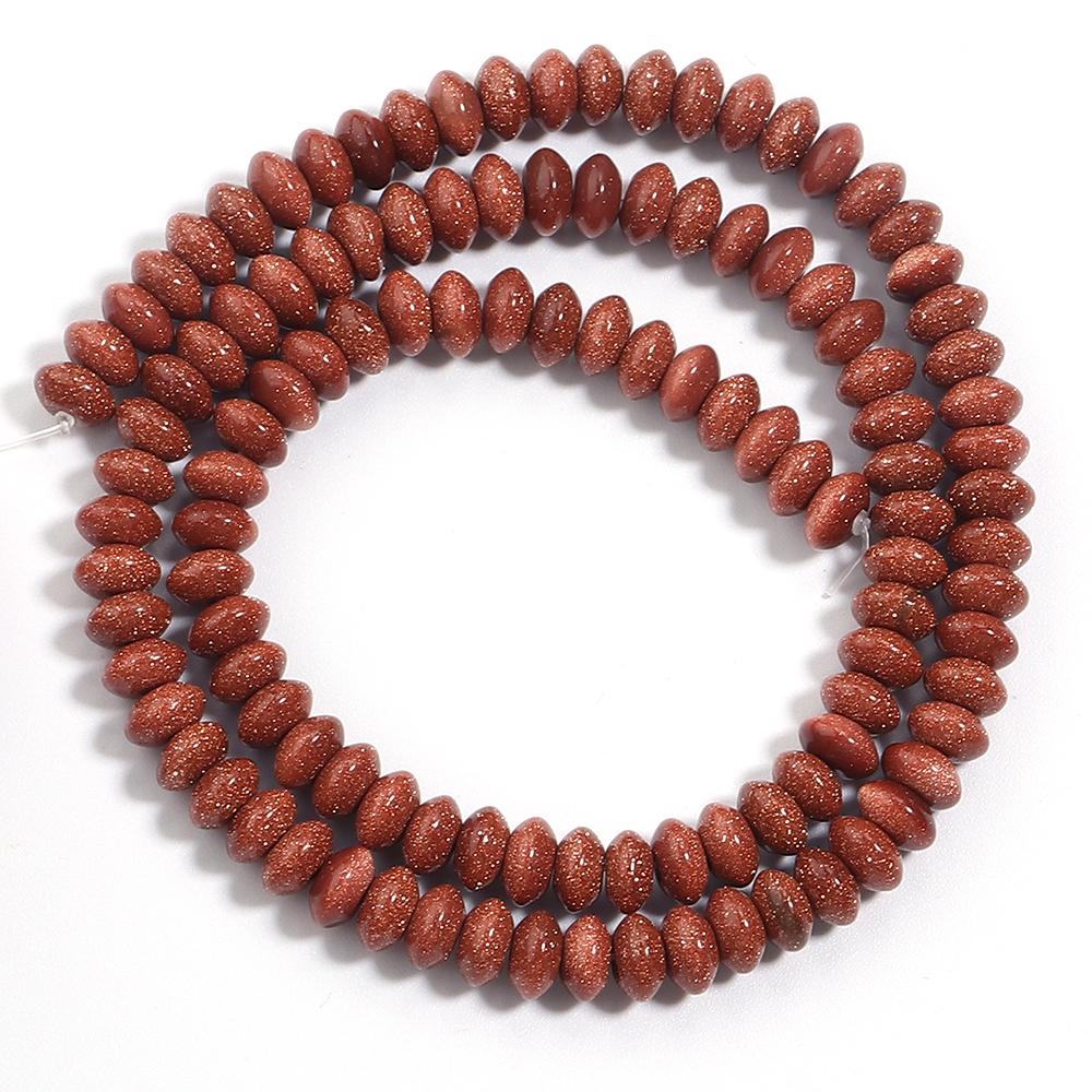 3x6mm Natural Stone Beads Agate Tiger Eye Malachite Rose Quartz Loose Flat Abacus Beads For Jewelry Making DIY Bracelet Necklace