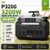 Портативная электростанция IEE P3200 3200 Вт 2048 Втч LiFePO4 6400 Вт пиковая мощность Быстрая зарядка 1,5 часа Солнечный вход 1000 Вт Управление через WiFi Bluetooth APP