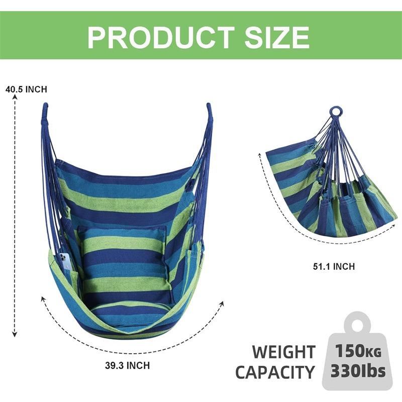 Горячий Портативный Подвесной Гамак В помещении Ленивое Кресло Путешествия Отдых На открытом воздухе Кемпинг Кресло-качели Толстый Холст Кровать Гамаки 200 кг Грузоподъемность