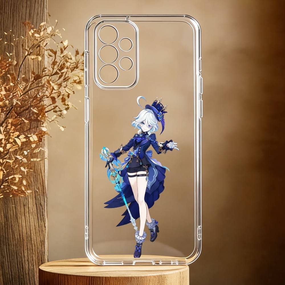 Чехол для телефона Genshin Impact F-Furina для Samsung Galaxy A71, A70, A52, A51, A40, A30 Прозрачный чехол
