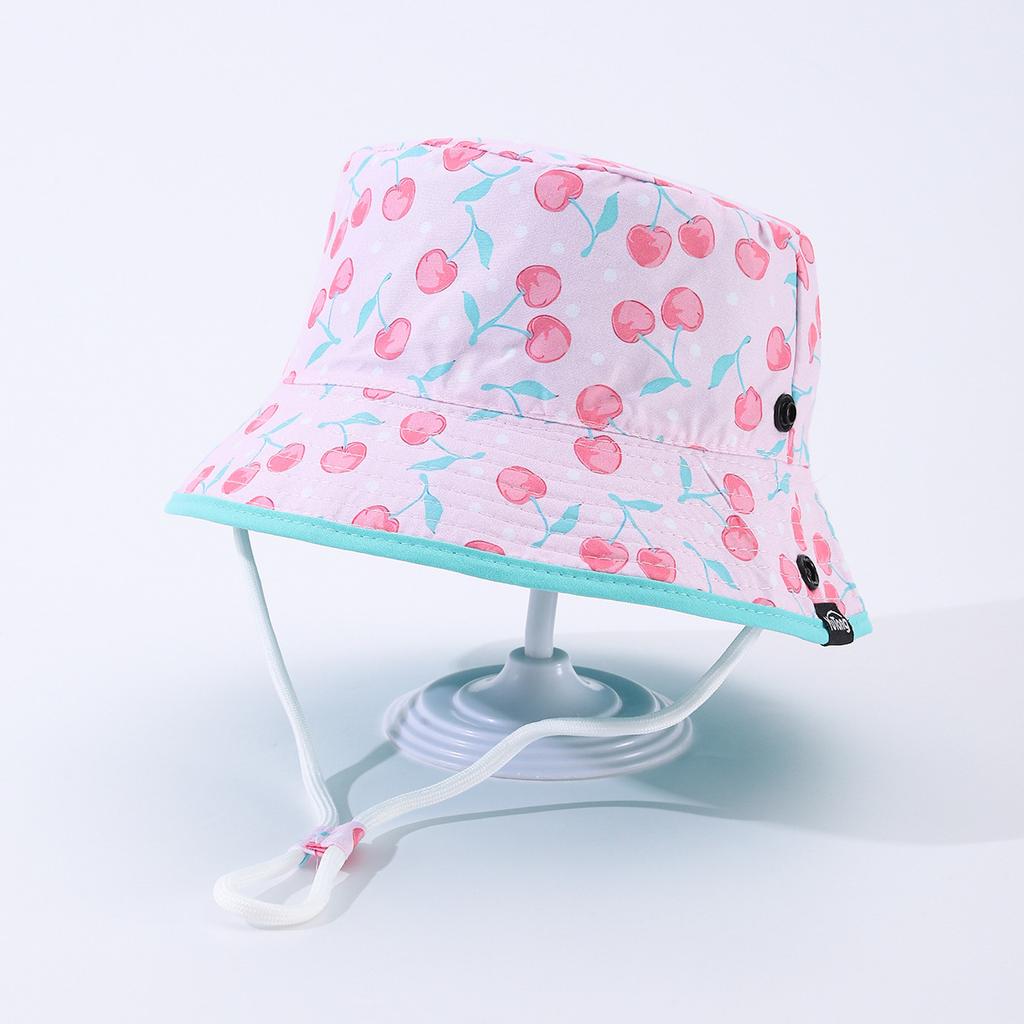 New children's dinosaur fruit windbreak rope cute spring and summer outdoor sunshade basin hat infant bucket hat