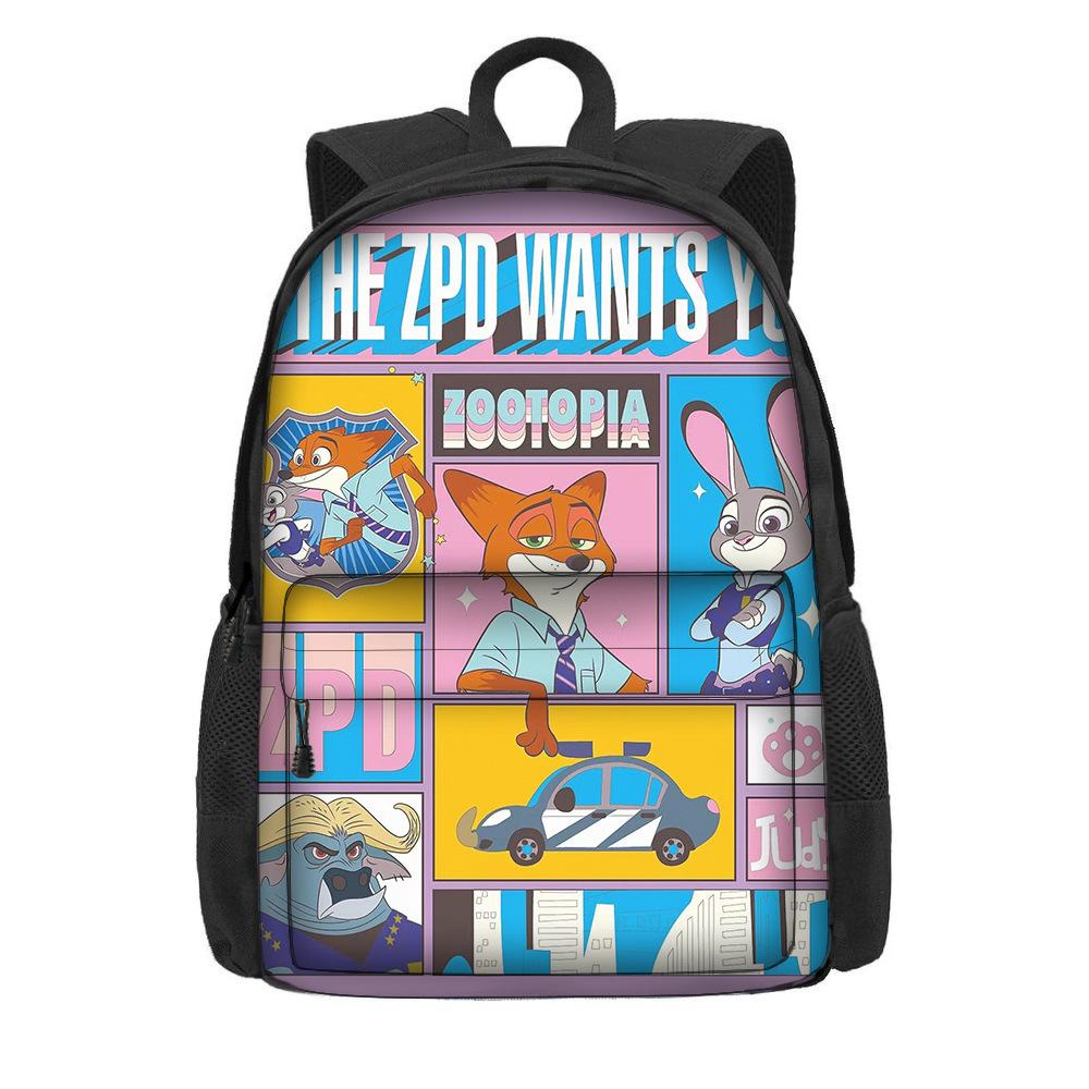 Мультяшный рюкзак на тему «Зверополис 2» для учеников начальной школы, большая вместимость, легкий рюкзак на два плеча