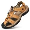 2025 Men's Genuine Leather Sandals Non-Slip Water Hiking Shoes for Beach Outdoor Adventures Comfortable Breathable Casual Shoes