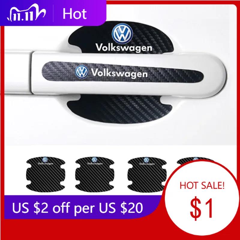Новая Защитная наклейка на ручку двери из ПУ, противоударная, для Volkswagen GTI Polo Golf Passat Tiguan Arteon Touareg CC
