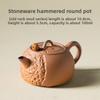 Old Rock Mud Rough Pottery Shape Tea Pot Retro Teapot Tea Kettle Tea Ceremony Tea Making Single Pot Tea Ceremony