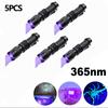 UV Purple Flashlight 365NM/395NM Aluminum Alloy Cash Detector Fluorescence Detection UV Flashlight Scorpion Lamp Purple Lamp