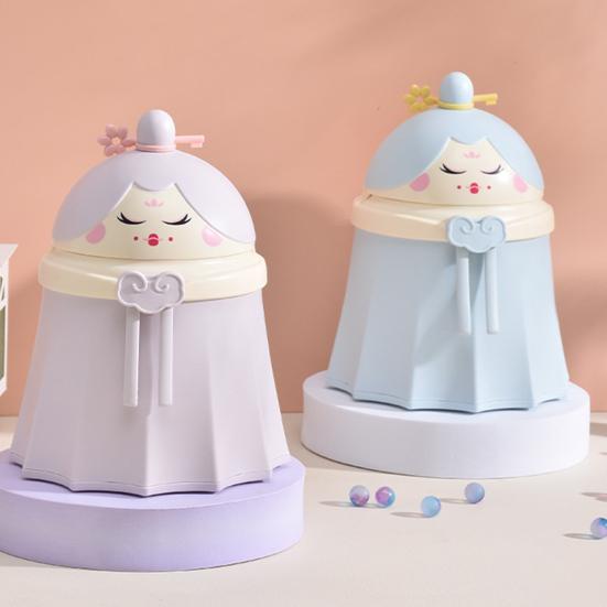 Мусорное ведро в форме принцессы для офиса, ванной комнаты, автомобиля, отеля, маленькое мусорное ведро для стола, компактный настольный мусорный бак
