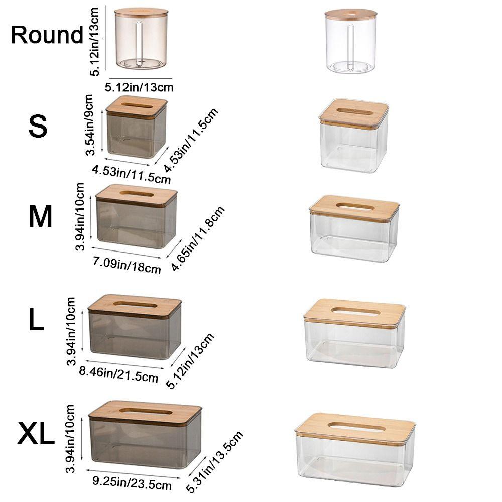 Прозрачная минималистская деревянная коробка для салфеток Пластиковый держатель для салфеток Коробка для салфеток для лица Ресторан