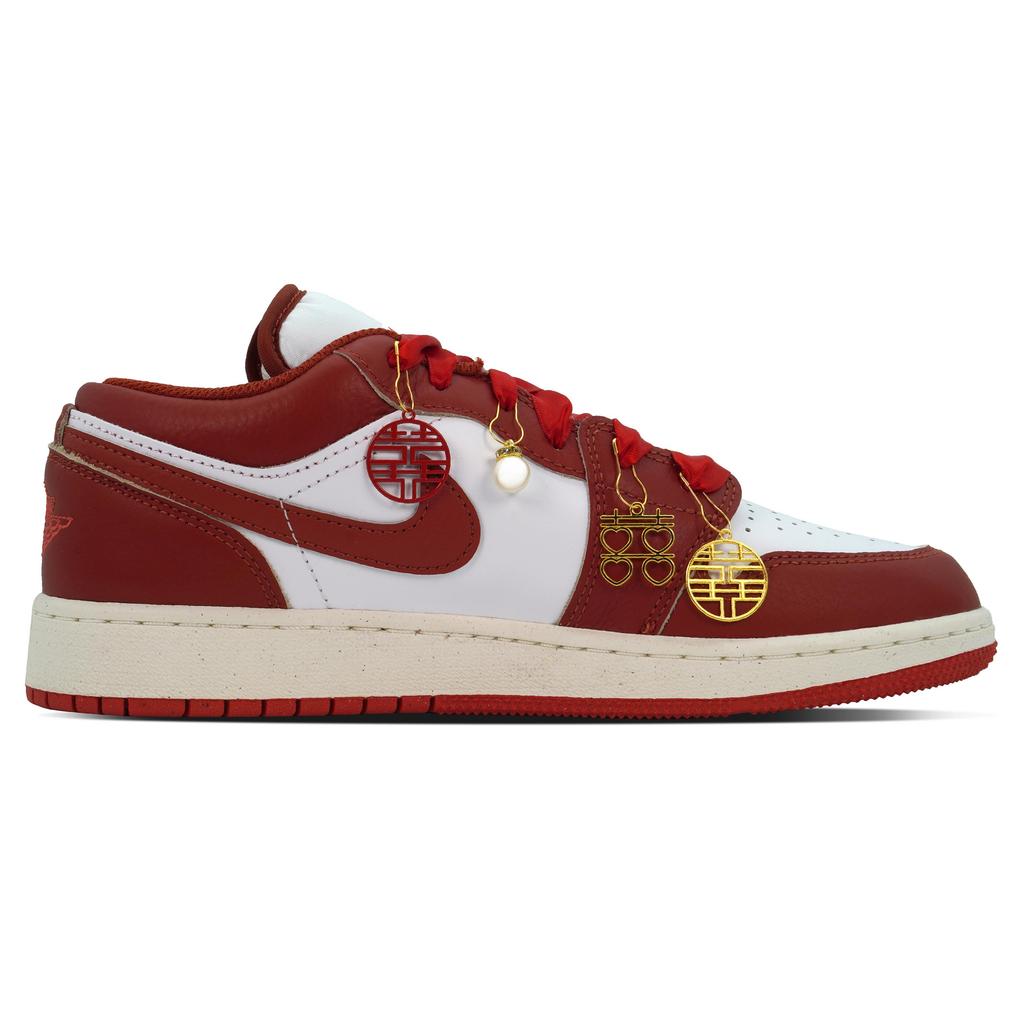 Jordan Air Jordan 1 Винтажные Баскетбольные Кроссовки Женские Низкие Белый/Золотой/Красный FJ3465-160(Team84-S-BOX)