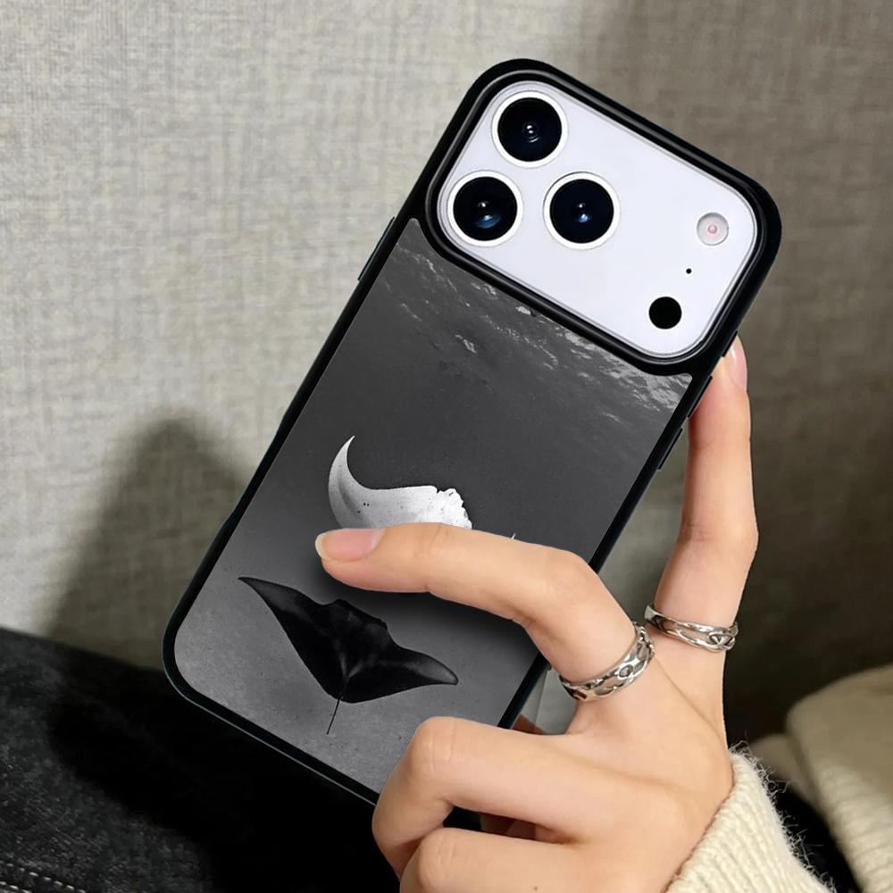 Чехол Case для iPhone 17 Air 16 Pro Max 15 Plus 11 13 Mini 14 12 Задняя крышка телефона Погружение Дайвинг Дайвер Акула Погружение