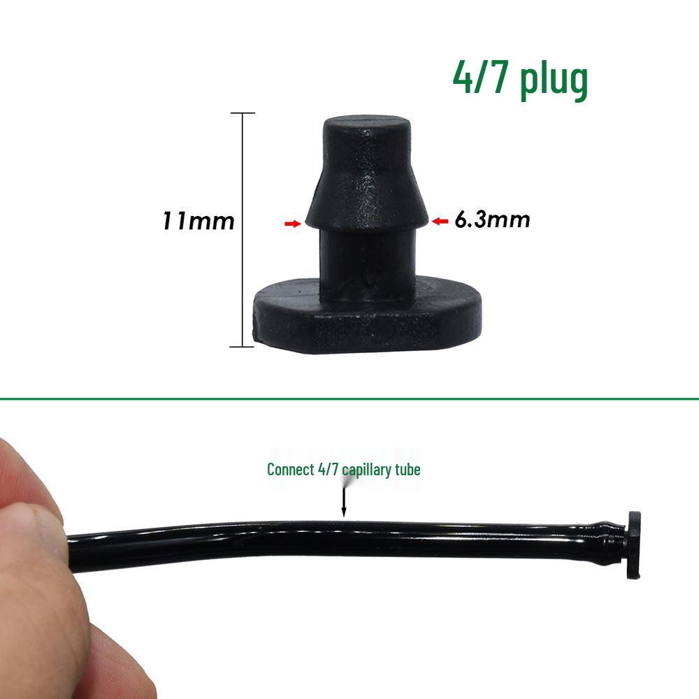 Capillary Connector & Support for Drip Irrigation Sprinkler - PE Pipe PVC Double/Single Hook Emitter Plug Accessory