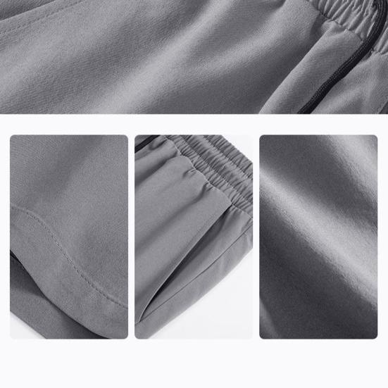 Мужские повседневные шорты, однотонные, обычного кроя, с усиленными карманами, для бега, работы, спорта на открытом воздухе