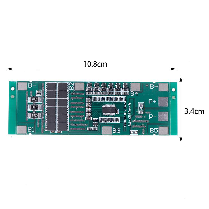 6S 10A 20A 40A 24V 18650 Литий-ионный литиевый аккумулятор Защитная плата Солнечное освещение BMS Печатная плата Сбалансированный Инструмент Для Электровелосипеда Самоката