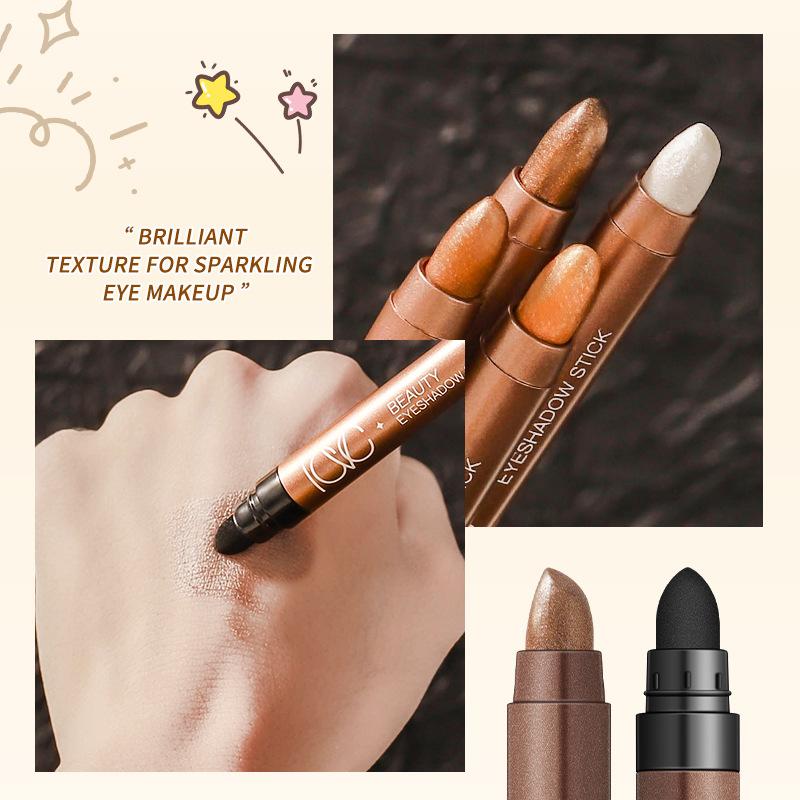 Eye Shadow Stick, Eye Shadow Pen, Pearlescent Eye Shadow, Waterproof And Sweat Proof, Golden, Smoked Eye Shadow, Easy To Carry
