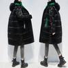 Winter Women Korean Fashion Oversized Hooded Jackets Thicken Warm Waterproof Casual Long Coats