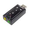 Button Control External USB 7.1 Channel 3D Stereo Audio Sound Card for Laptop