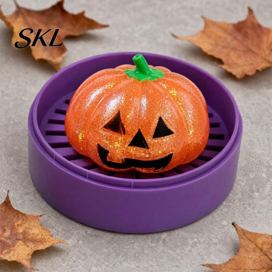 Safe Stress Ball Halloween Dumpling Relief Toy, Pumpkin Ghost Steamed Bun Squeeze Toy Sensory Fidget Party Favors Anxiety
