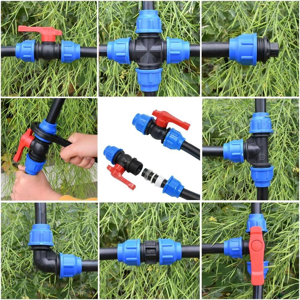 20/25/32/40/50 мм 3-ходовой шаровой кран для орошения водопроводные фитинги ПЭ трубы кран-переключатель бытовой