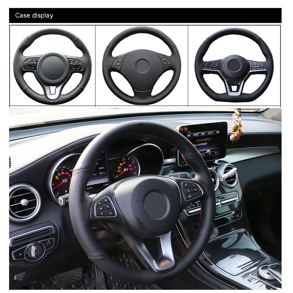 Пользовательский автомобильный чехол на руль для Hyundai i30 2009 2010 2011 Elantra Touring 2010 2011 2012 кожаная оплетка для рулевого управления