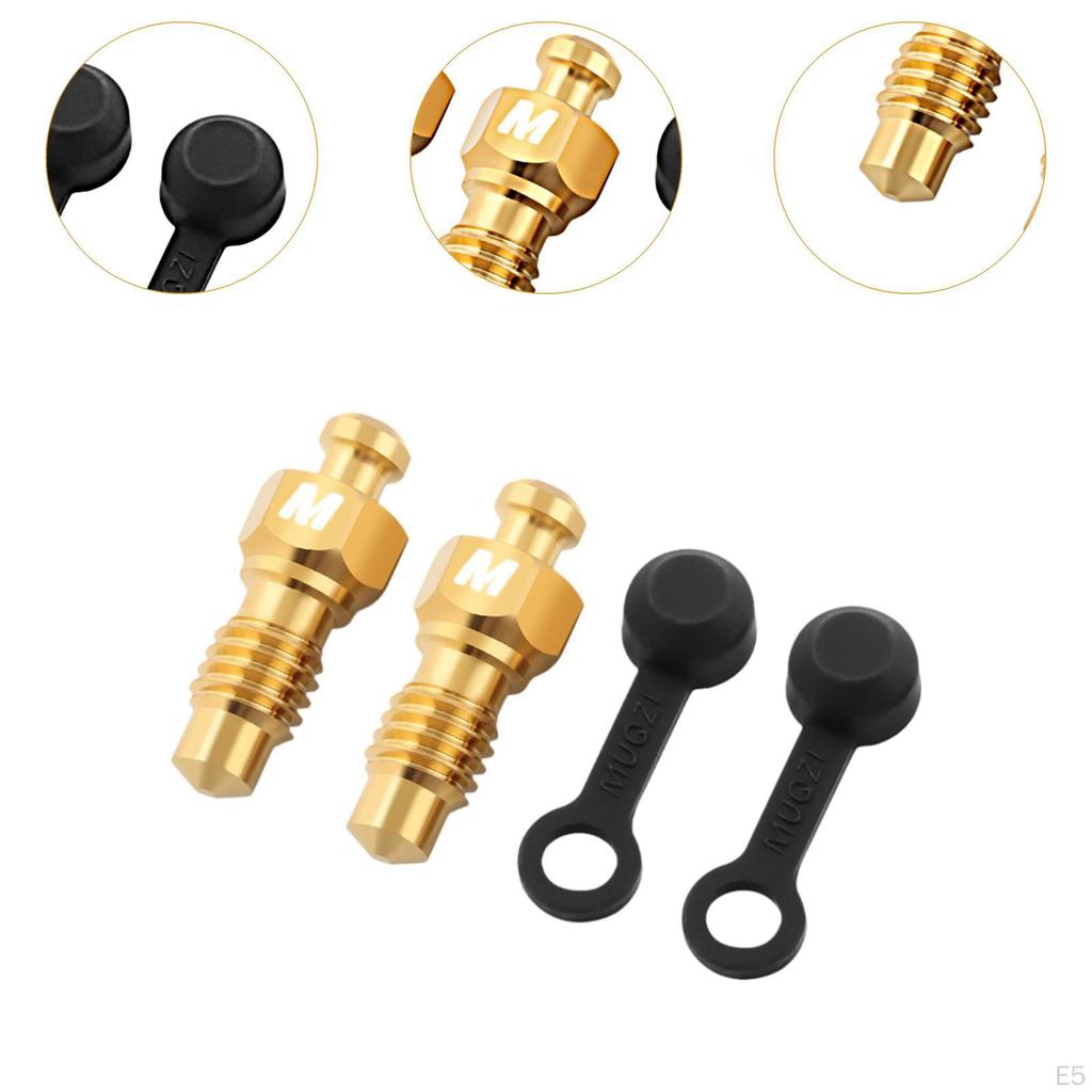 2 Pieces Brake Caliper Bleed Screws Professional Lightweight Titanium Alloy Bike Bolts