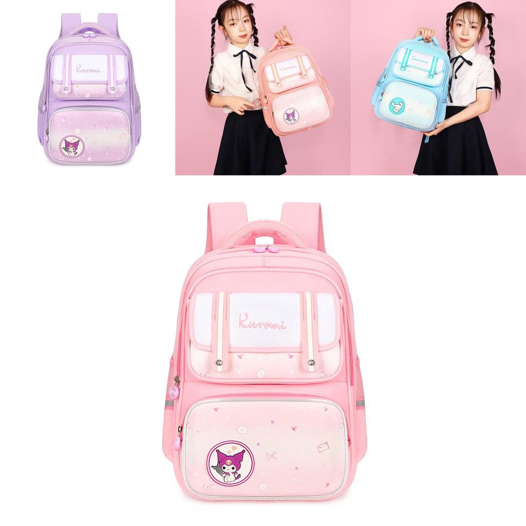Adorable Lightweight Nylon School Backpack With Cartoon Design For Girls And Boys