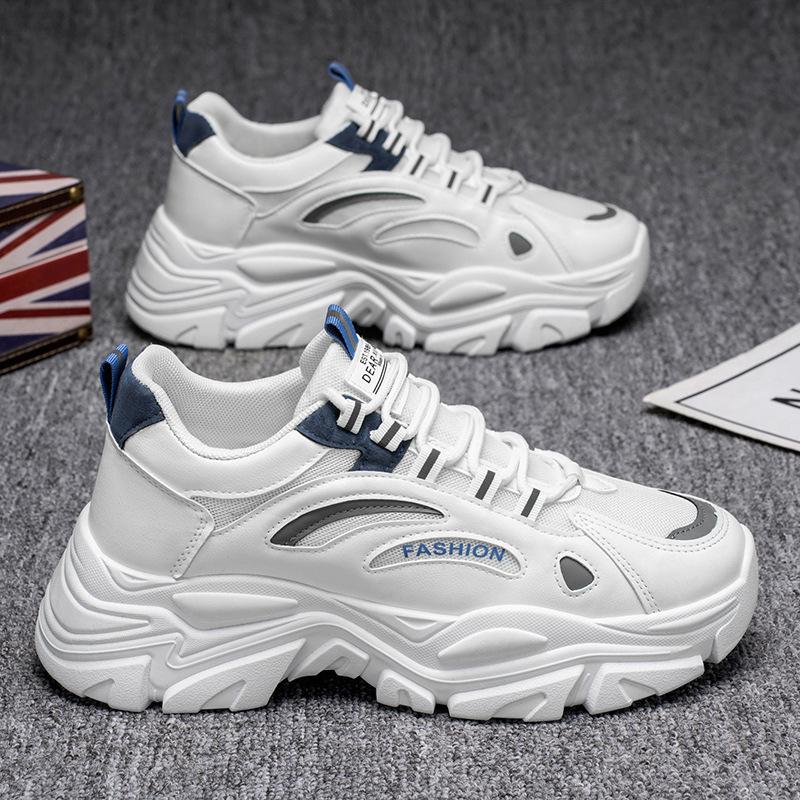 Dad Shoes Men's Shoes Summer New Breathable Mesh Shoes Men's Trend Versatile Platform White Shoes Casual Sports Shoes