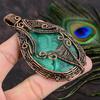 Malachite Handmade Copper Wire Wrap Jewelry Pendant 3.55 q5P96