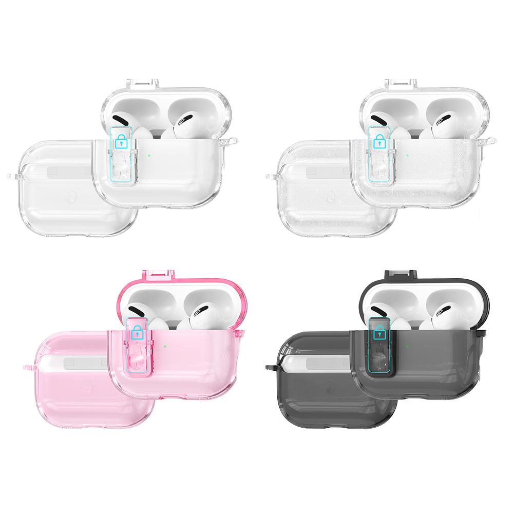 Прозрачный чехол для наушников для AirPods Pro 3 Уникальный дизайн с защелкой вкл/выкл Откидная крышка с автоматическим открыванием в одно касание Прозрачная накладка для наушников