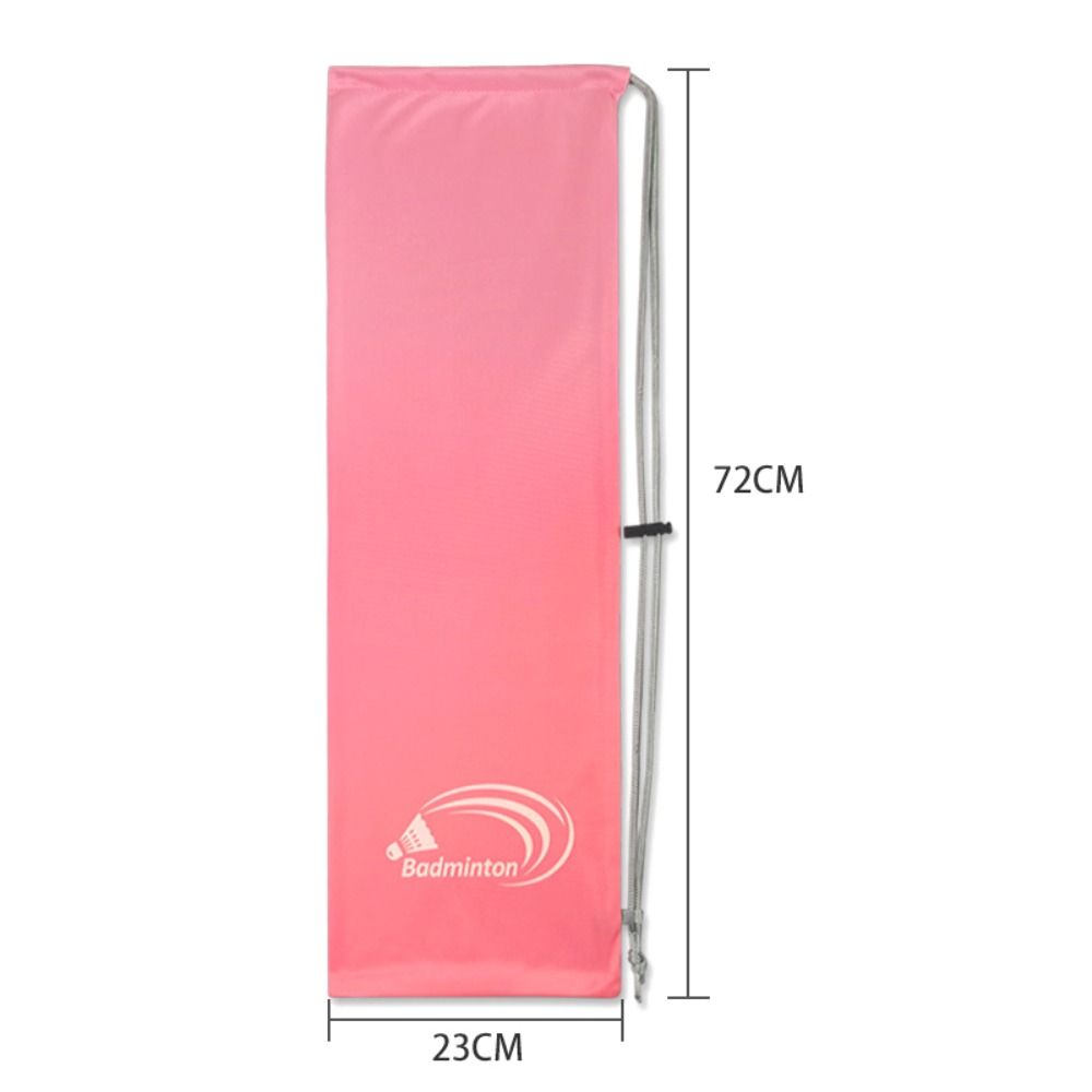 Black Badminton Rackets Bag Thickening Drawstring Pocket Soft Racquet Pouch Cover