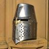 Medieval Crusader Templar Helmet Lerp Warrior Knight Helmet Silver Finish Crusader Helmet