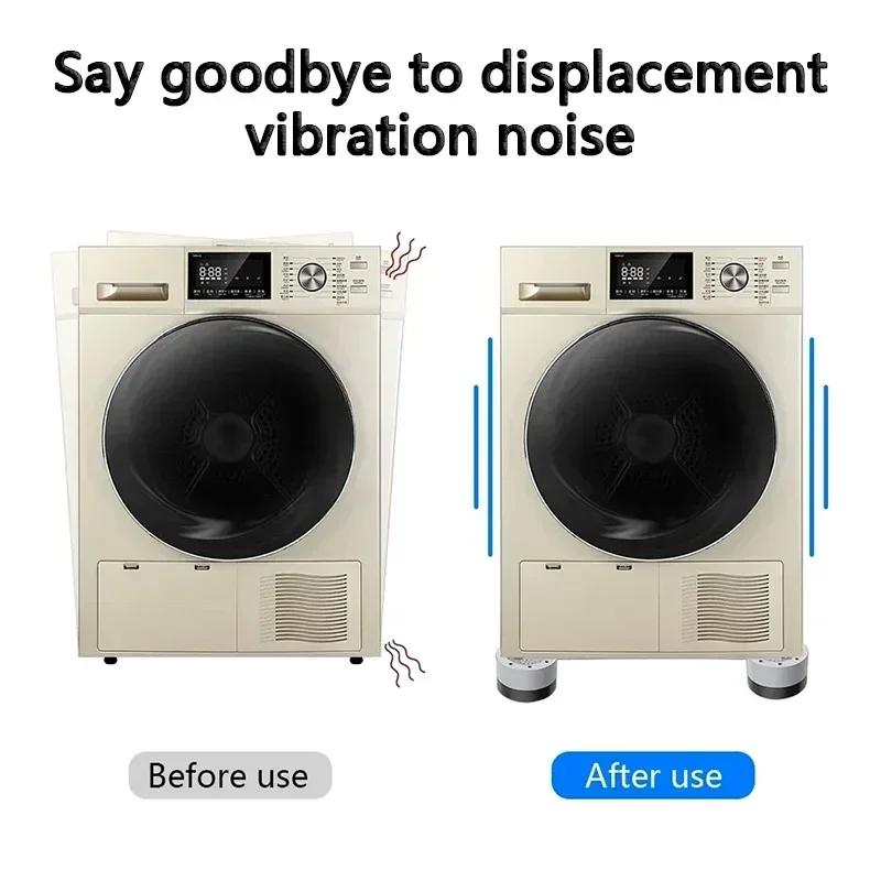 4pcs Anti Vibration Feet Pads Rubber Mat Slipstop Silent Dampers Stand Universal Washing Machine Refrigerator Furniture Foot Pad