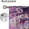 Blackout Curtain for Room 2 Panel Sailormoon Shades Halloween Decoration Anti-mosquito Curtains Tulle for Bedroom Partition Home