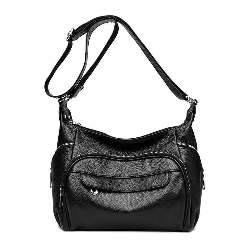 Сумки через плечо из натуральной высококачественной мягкой кожи для женщин, роскошные большие сумки, женская сумка-мессенджер