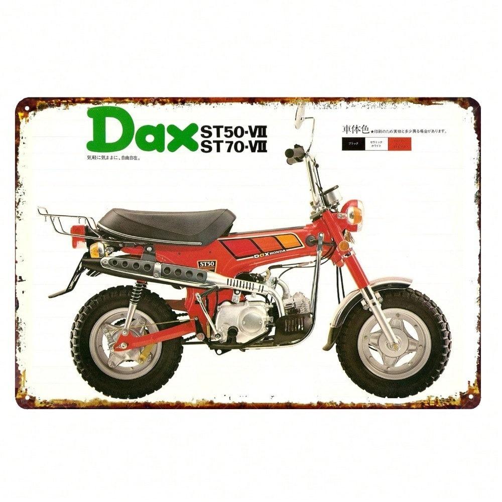 Мотоцикл Dax St50 Минибайк Винтажная металлическая жестяная табличка 20x30см Ретро Гараж Настенное искусство Декор для мотоцикла