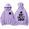 Уличная одежда унисекс Boys Band BOYNEXTDOOR Толстовки с капюшоном корейская мода Sudaderas Hombre Графический принт Толстовка Зимний топ