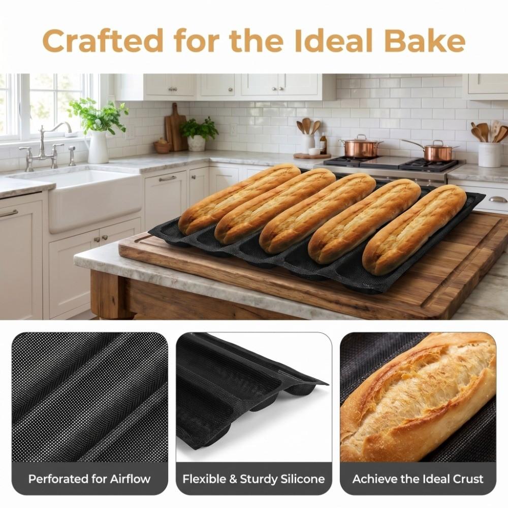 Perforated Baguette Mold Silicone Sandwich Mold Food Mold Baking Form Sandwich Baguette Tiramisu