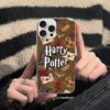 Ataff Harryr P-Potter Logo For iPhone 17 Air 16 15 14 13 12 11 Pro Max Plus Phone Case Silvery Satin Glossy Surface