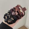 5PCS Headband Leather Band Female High Ponytail Holster Hair Accessories Simple High Elasticity Durable Rubber Band Hair Circle