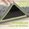 1/4/8/16 шт. треугольный резиновый противоскользящий коврик из полиуретана для паркетных полов и плитки, многоразовая и моющаяся лента для ковров, сохраняющая углы плоскими (черный)