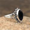 Кольцо с черным ониксом, кольцо из стерлингового серебра 925 пробы, специальный подарок на Рождество, женские украшения
