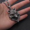 Punk Stainless Steel New Wolf Pendant Necklace Viking Men Celt Charm Fashion Jewelry Boys Gift