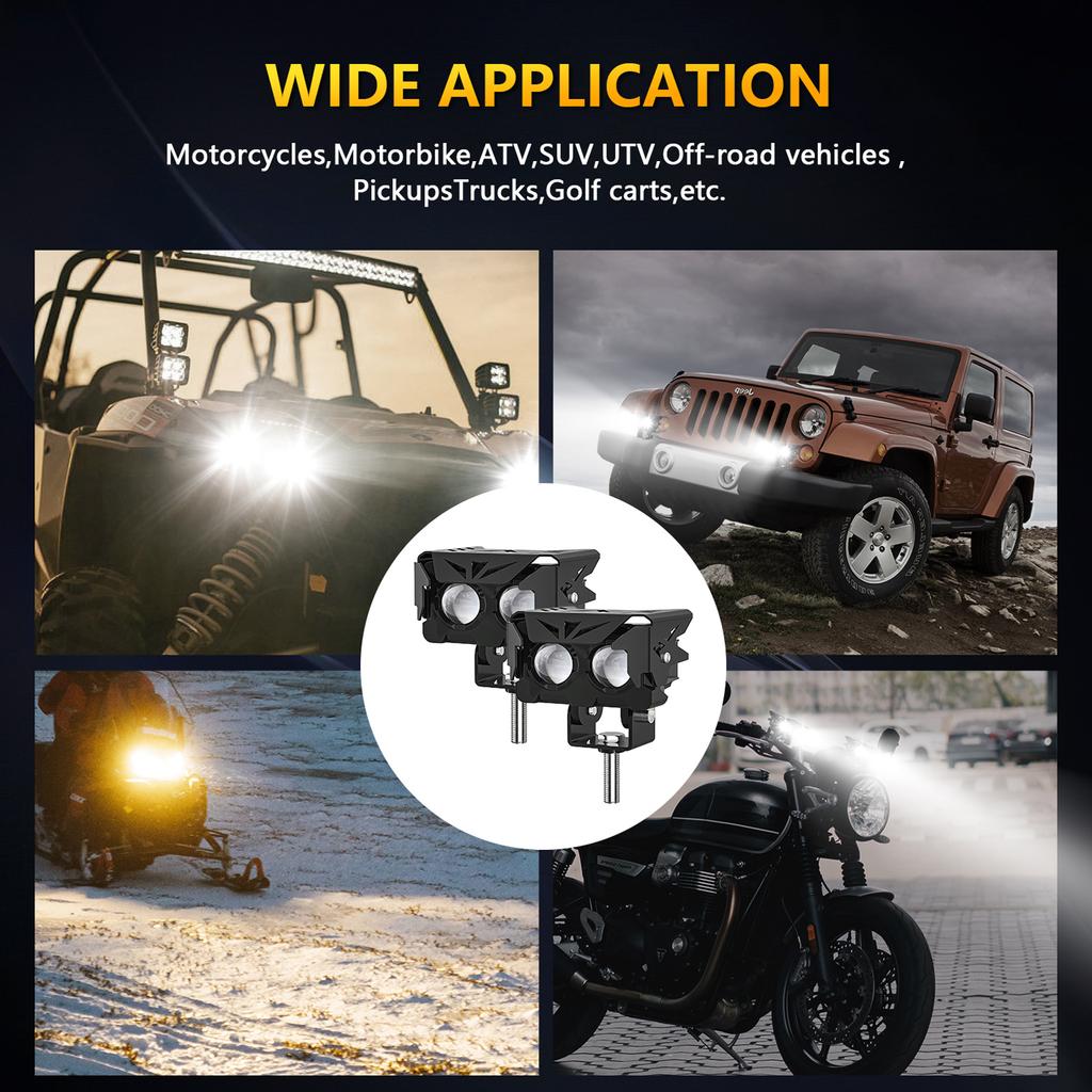 Светодиодные фонари для бездорожья. Светодиодные фонари для вождения. Суперпрожектор. 2 шт.